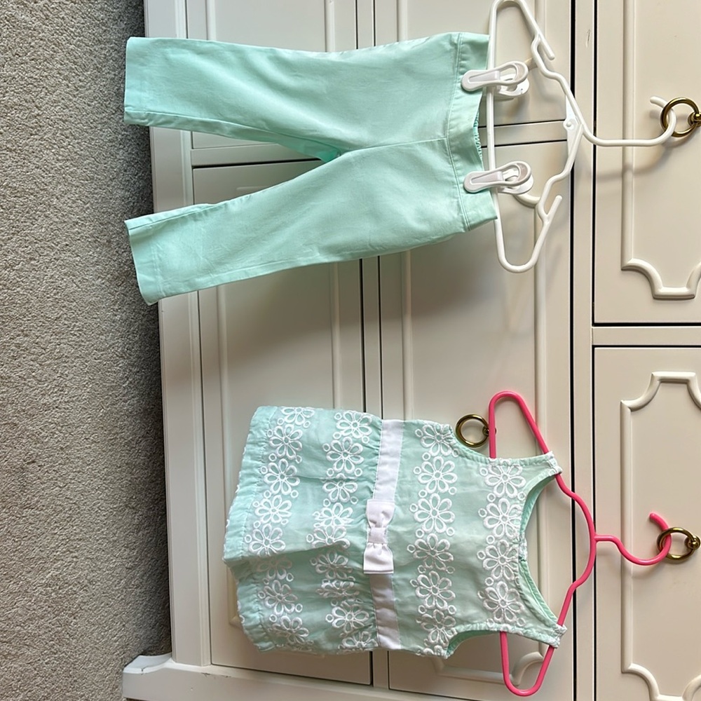 Janie and Jack mint matching set